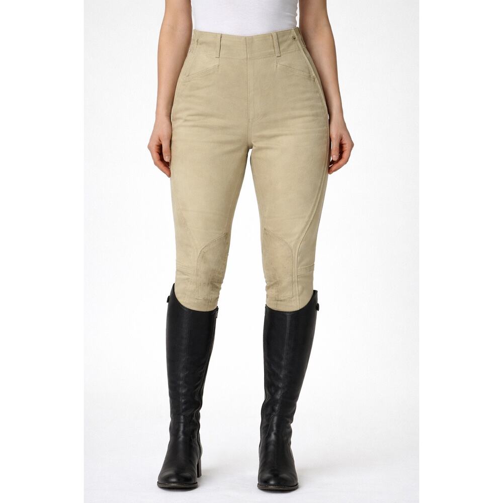 1970s Vintage Equestrian Riding Breeches Cream XXS XS Side Zip Jodhpurs